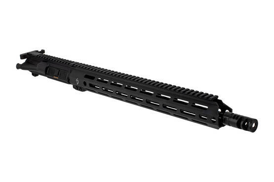 The Stern Defense 9mm Complete AR upper receiver features a 16 inch barrel and is compatible with Glock magazines